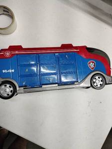 lot 62724 image: PAW Patrol Rescue Team Vehicle Bus with Screen and Character Figures