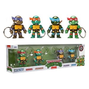 lot 1949 image: Jada Metal Figs Teenage Mutant Ninja Turtles 2.5inch Keychain 4pk