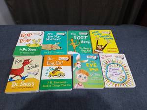 lot 1958 image: Dr. Seuss Board Books Lot of 8 Hop on Pop Are You My Mother Foot Book