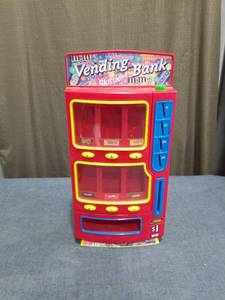 lot 2089 image: M&Ms Skittles Vending Bank Candy Dispenser