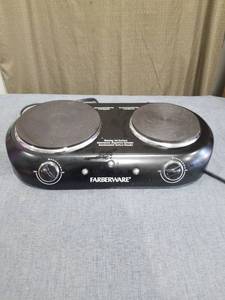 lot 2092 image: Farberware Dual Electric Cooktop Hot Plate