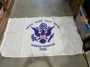 lot 2098 image: United States Coast Guard Flag Semper Paratus 1790