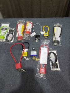 lot 2112 image: Lockton Cable Locks and Safety Cables Lot 12 Pieces