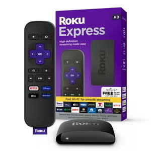 Roku Express HD Streaming Device with High-Speed HDMI Cable  Standard Remote (No TV Controls) and Fast Wi-Fi