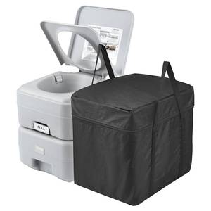 lot 59032 image: Portable Toilet for Camping, RV Toilet with Carry Bag, 5.3 Gal Waste Tank & 3.2 Gal Flush Tank, Push-Button Pressurized Flush Commode, Leak-proof and Odorless Travel Toilet for Camping Car. DAMAGED. - Retail $80