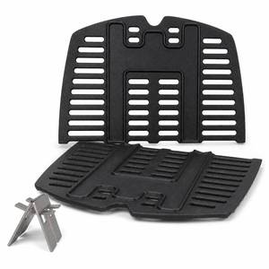lot 59033 image: Cast Iron Grill Grates for Weber Q100Q1000 Series, 2-Piece - Retail $33
