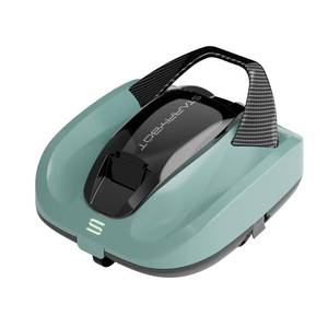 lot 59034 image: Cordless Robotic Pool Cleaner with Dual high-Efficiency Motors Delivers Strong Suction, Smart Self-Parking. POWERS ON BUT MISSING CHARGING CABLE. - Retail $154