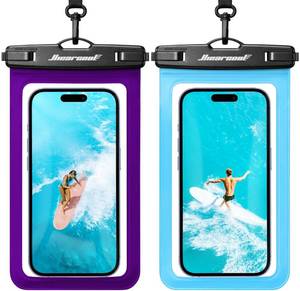 lot 64278 image: Waterproof Phone Pouch, Waterproof Phone Case, Blue&Purple 2-Pack - Retail $14