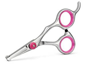 lot 64293 image: Dog Grooming Scissors with Safety Round Tips, 4.5 Inch Pet Grooming Shears for Dogs and Cats, Stainless Steel Rounded Tip Scissors for Face, Eyes, Ears and Paw Trimming - Retail $9