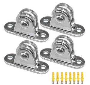 lot 64307 image: Small Pulley Block Silent Wall Mount Pulley WheelFixed Rope Pulley System Ceiling Mount Pulley Loading - Retail $13