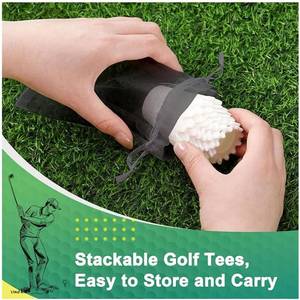 lot 64325 image: 6 Pcs Golf Simulator Tees, 8 Size 0.4-2in1-5cm Height Simulator Golf Tees for Indoor Outdoor Practice Training Turf Driving Range (White) Indoor - Retail $10