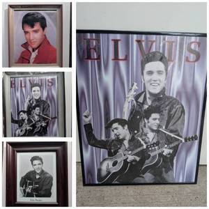 lot 1004 image: Elvis Presley Framed Photographs and Poster Lot 4 Pieces