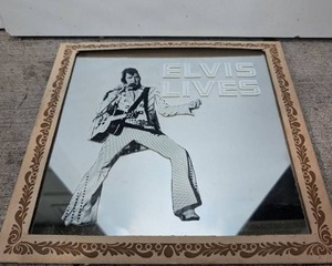 lot 1005 image: Elvis Lives Mirror Wall Art