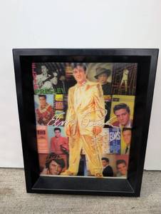 lot 1007 image: 3D Image Elvis Albums Framed Collage Print&nbsp