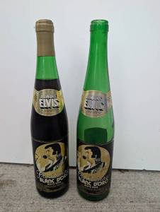 lot 1013 image: Elvis Frontenac Blanc DOro White Wine Bottles and Hi Balls Set of 4