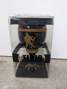 lot 1014 image: Elvis Presley Signature Products Bling Cup with Gold Rhinestones