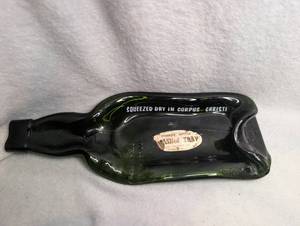 lot 4007 image: Whiskey Bottle Glass Ashtray Squeezed Dry in Corpus Christi