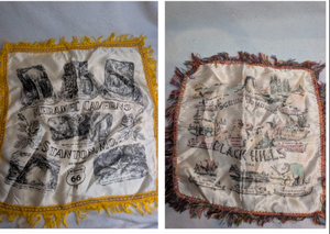 lot 4009 image: Meramec Caverns Stanton Missouri Route 66 Souvenir Pillow Cover with Fringe
