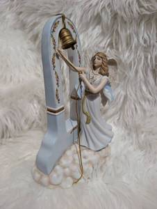lot 4601 image: Schmid Angel Music Box with Bell and Floral Arch