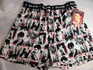 lot 5605 image: Elvis Presley Mens Boxer Shorts - Size L -newtags on