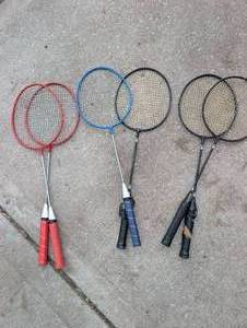 lot 6003 image: Badminton Rackets Lot 6 Racquets Mixed Colors