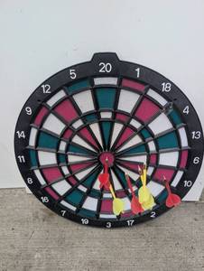 lot 6006 image: Dart Board with 6 Darts