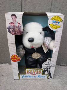 lot 6102 image: Elvis Sings Jailhouse Rock Plush Figure with Sound Legends Edition