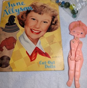 lot 6107 image: June Allyson Cut-Out Dolls Authorized Edition with Doll  Pocket Doll&nbsp