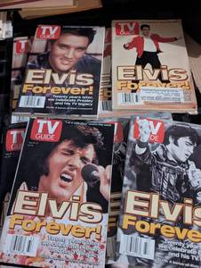 lot 6552 image: TV Guide Magazine August 16-22 1997 Elvis Forever Collectors Covers 8 Issues