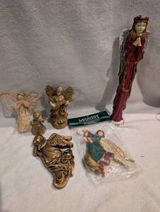 lot 7006 image: Midwest Angel Figurine Lot 6 Pieces Decorative Accents