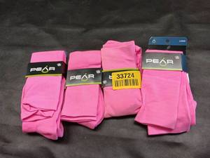 lot 33724 image: Four sets of pink Long sports socks, size Large