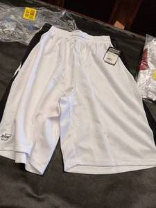 lot 33727 image: Black and white sports shorts, size XL