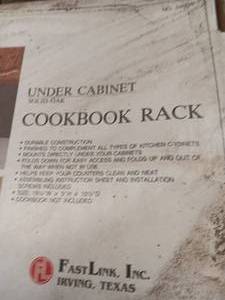 lot 33773 image: Cookbook rack for the kitchen