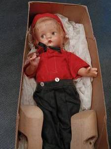 lot 33674 image: Vintage 1930s Effanbee Patsyette doll in box