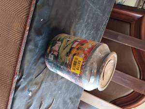 lot 33778 image: Vintage Cow tin can