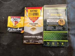 lot 33782 image: DCON Bait Pellet trays, MaxGuard Spider Insect trap.