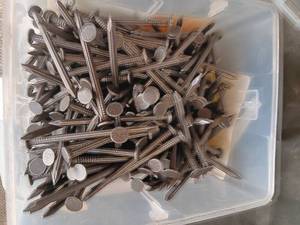 NEW - Bucket of 2 1/2" Fluted Masonry Nails