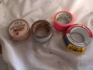 lot 33846 image: Four Rolls of Duct and masking tape