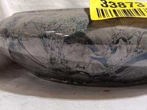 lot 33873 image: Dark marbledswirled decorative ceramicresin bowl
