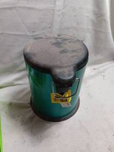lot 33937 image: New With Tags Small Metal Bathroom Trashcan.