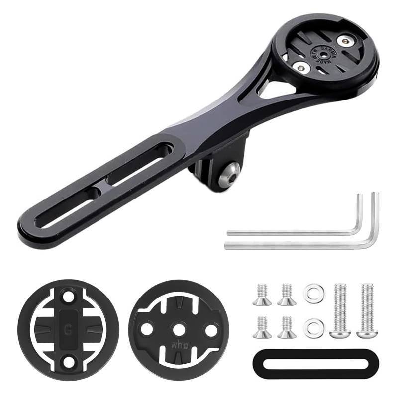 lot 18137 image: Bike Aero Integrated Handlebar Out Front Combo Mount, Integrated Handlebar System Bicycle Computer Mount Compatible with Garmin, Wahoo, Go Pro - Retail $19