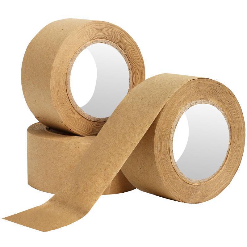 lot 18220 image: 3 Pack Water Activated Gummed Kraft Paper Tape, Brown Kraft Gum Tape for Picture Framing Secure Packing, Heavy Duty Adhesive - 36mm x 89yd - Retail $2,434