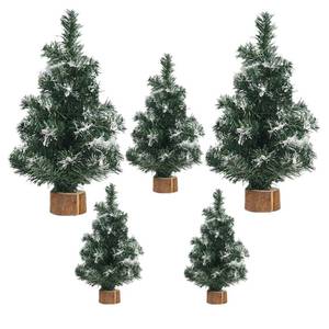 lot 73575 image: 5pcs Tabletop Mini Christmas Tree, Artificial Snow Miniature Pine Christmas Trees with Wooden Base for Christmas Decor Xmas Party Home Table Craft Decorations 7.8711.81 Inch - Retail $18