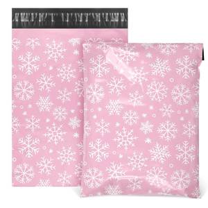 lot 73594 image: 100Pcs Christmas Poly Mailers 10 x 13 Inch Gold Winter Snowflake Packaging Bags Self Seal Mailing Envelope Bags for Xmas Holiday Small Business Clothing Gift - Retail $18