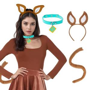 lot 73614 image: Halloween Dog Headband Collar and Tail 3 Piece Set, Classic Cosplay Costumes Accessories Women for Halloween - Retail $8