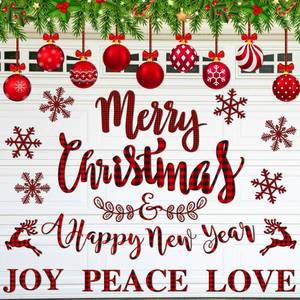 lot 73645 image: Christmas Garage Door Magnets Merry Christmas Magnet Decoration - Retail $15
