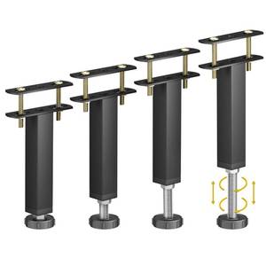 lot 73649 image: Adjustable Height Bed Frame Center Support Legs 7.28-10 inch, Metal Bed Legs for Bed FrameWooden Bed Center SlatFurniture, Heavy Duty Bed Replacement Legs Bed Slats Support Legs Set of 4 - Retail $29