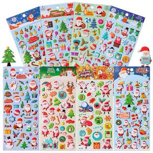 lot 73657 image: Christmas Puffy Stickers for Kids, 302Pcs Cute Christmas 3D Stickers - Retail $6