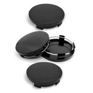 lot 73679 image: 4PCS Car Wheel Center Caps, 60MM2.36In OD 56MM2.2In ID Center Hub Cover, ABS Snap-in Vehicle Rim Hub Caps, Rustproof Dustproof Center Cap for Rims, Universal Wheel Hub Decoration (Black) - Retail $8