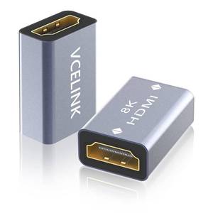 lot 73712 image: HDMI Coupler 8K, HDMI 2.1 Female to Female Extension Adapter 2 Pack - Retail $7